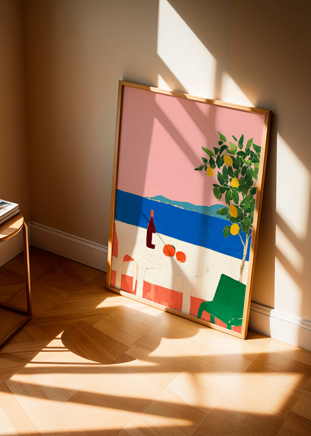 Keuken kunst Roze Riviera met citroenboom