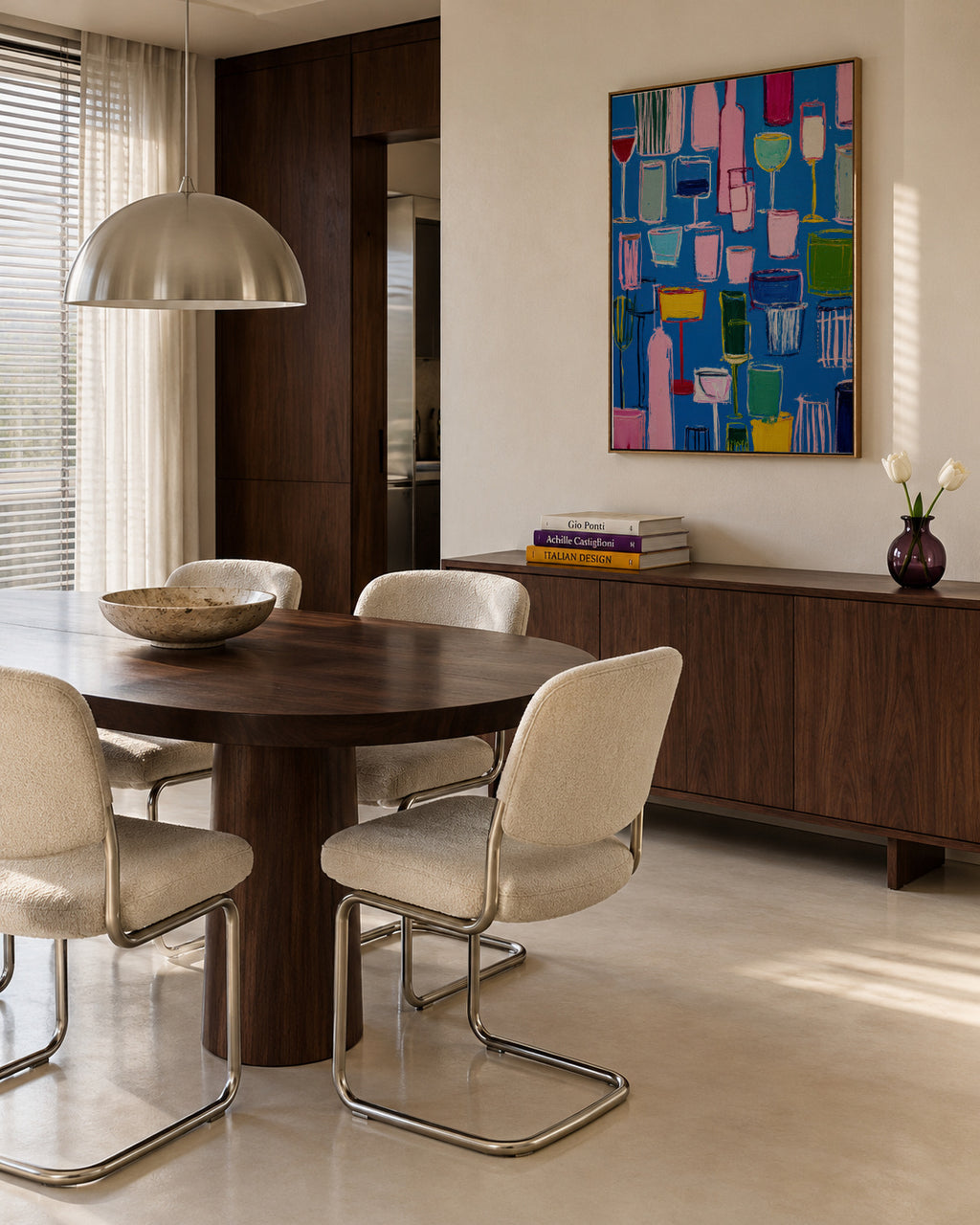 Cocktail Grid - Framed canvas in an interior