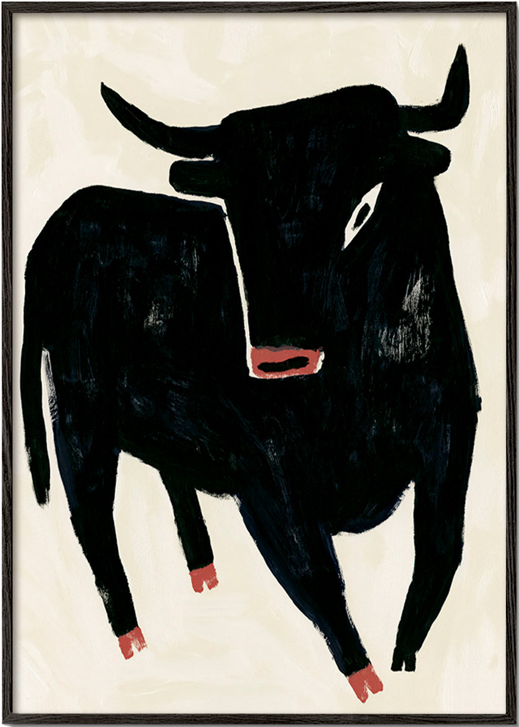 Zwarte stier kunstwerk