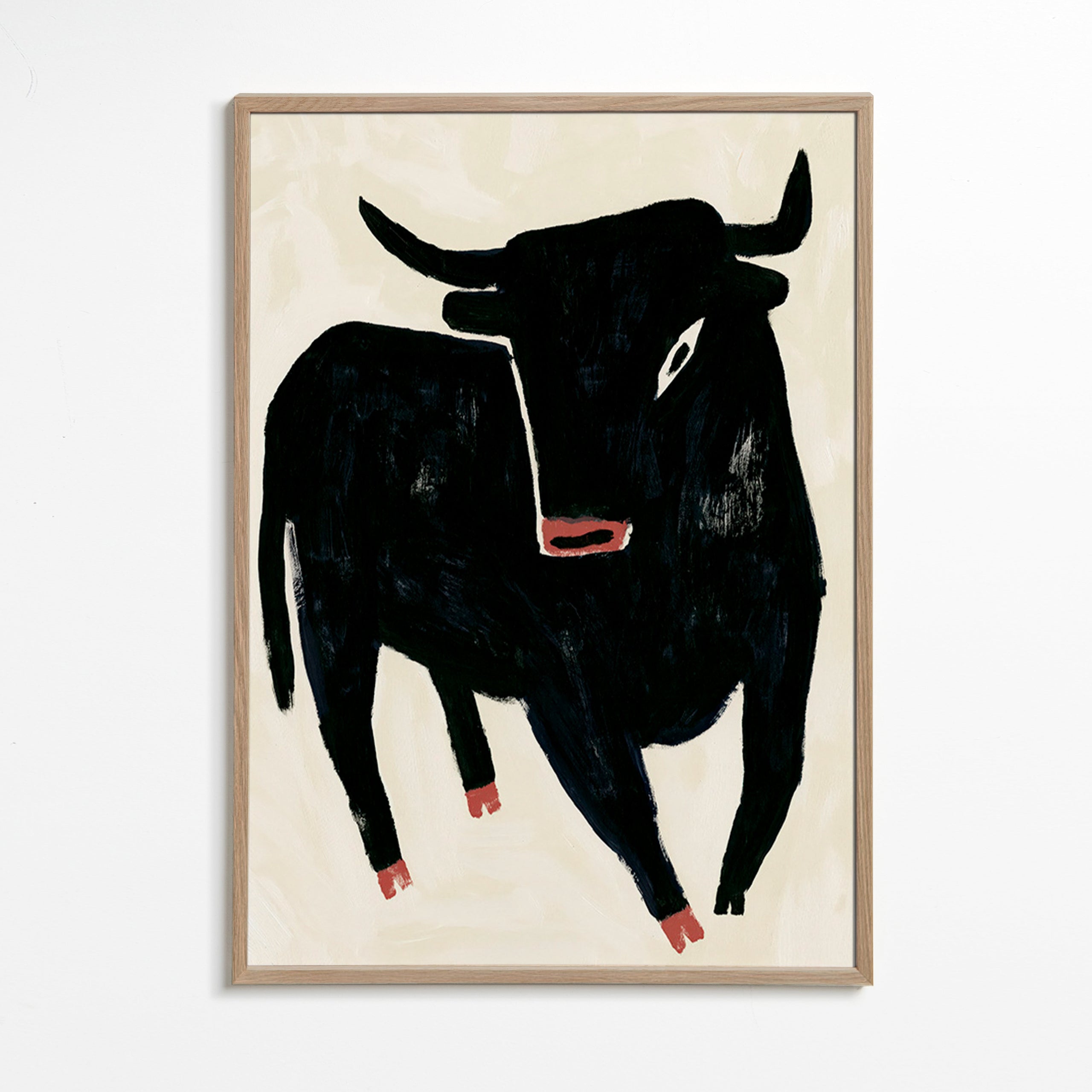Zwarte stier kunstwerk