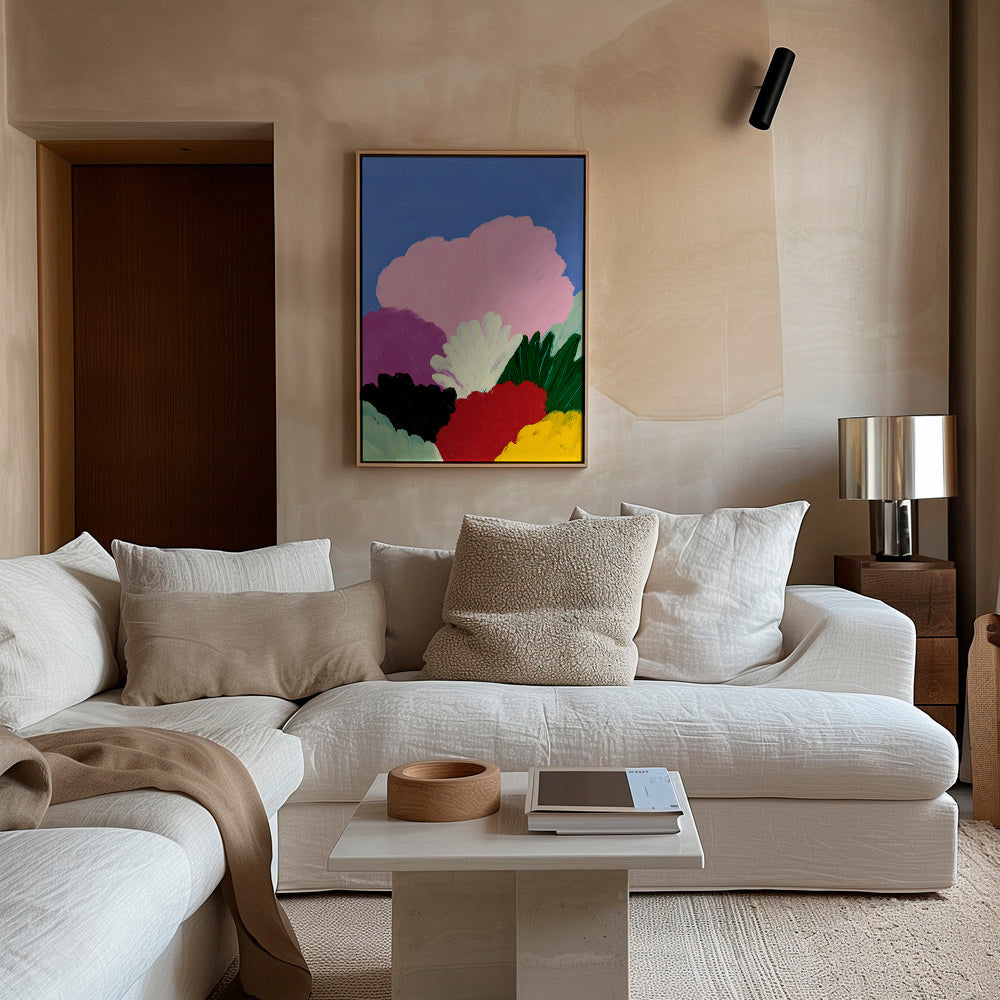Botanische poster Bloomscape met abstracte bloemen