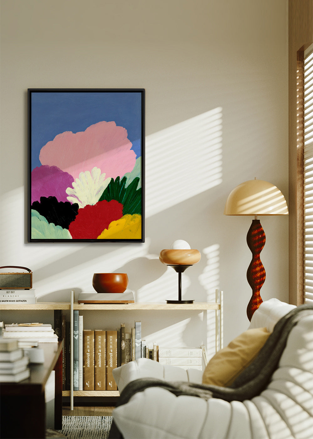 Botanische poster Bloomscape met abstracte bloemen