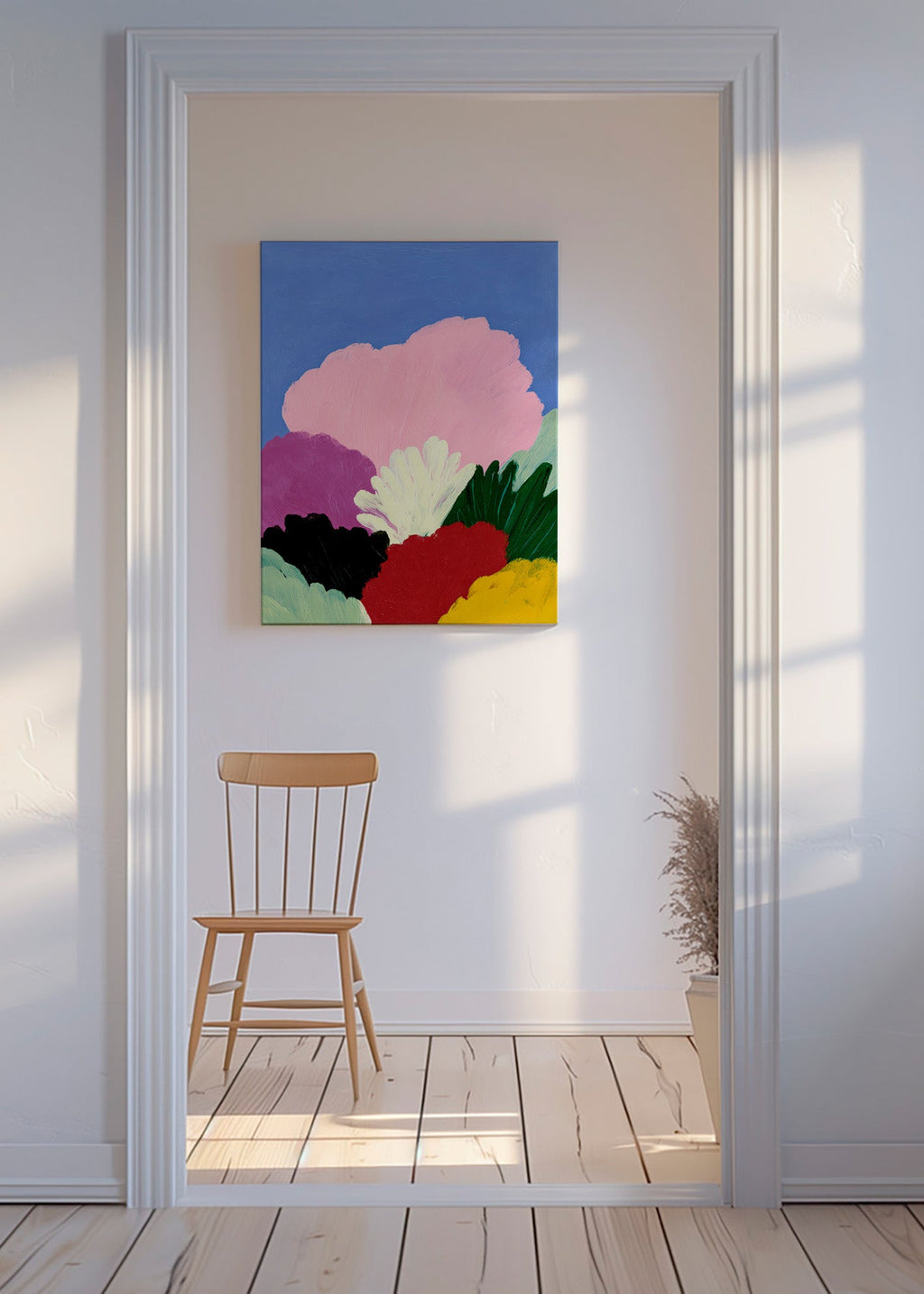 Botanische poster Bloomscape met abstracte bloemen