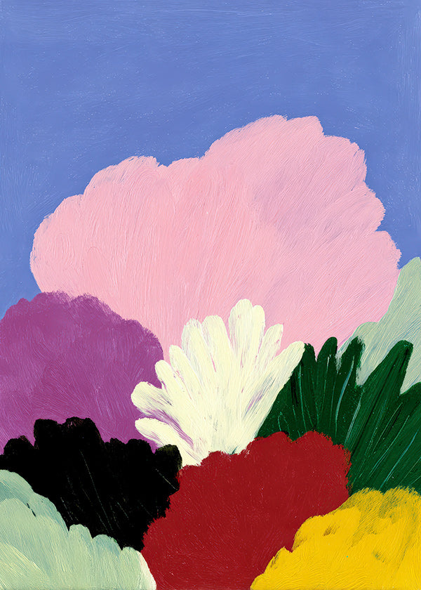 Botanische poster Bloomscape met abstracte bloemen