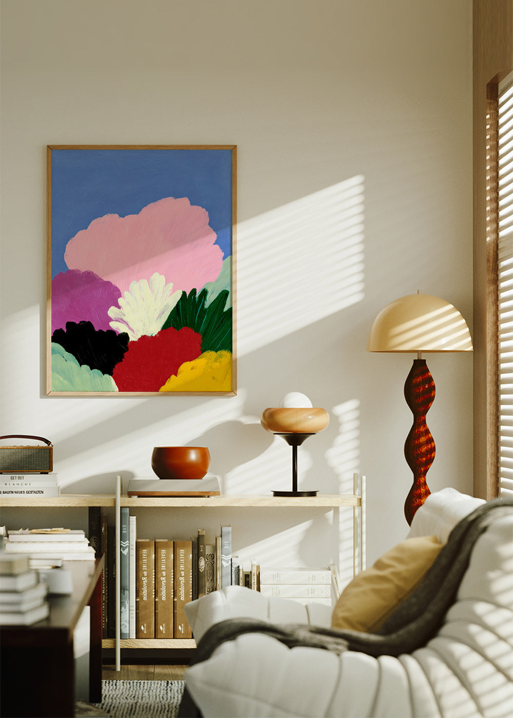 Botanische poster Bloomscape met abstracte bloemen