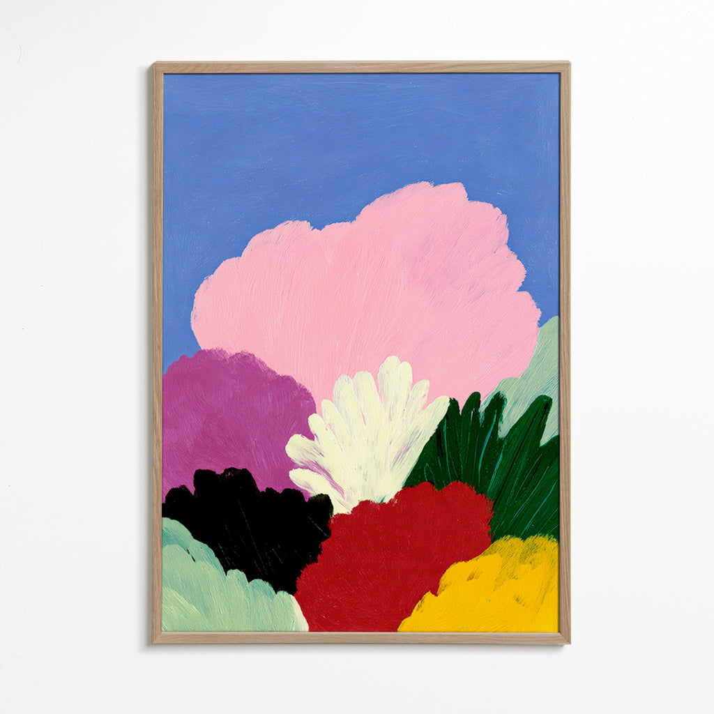 Botanische poster Bloomscape met abstracte bloemen