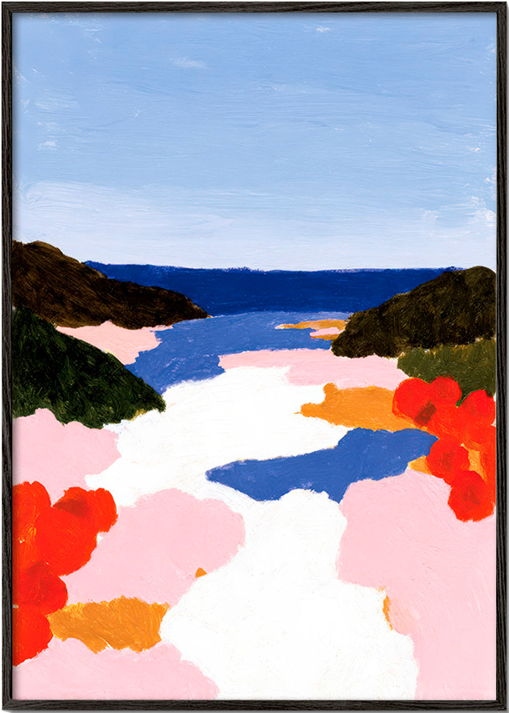 Botanische poster: baai in bloei