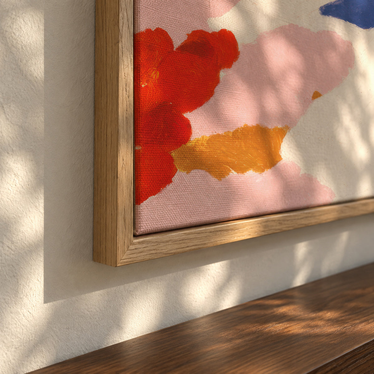 Coastal Bloom - Framed canvas detail