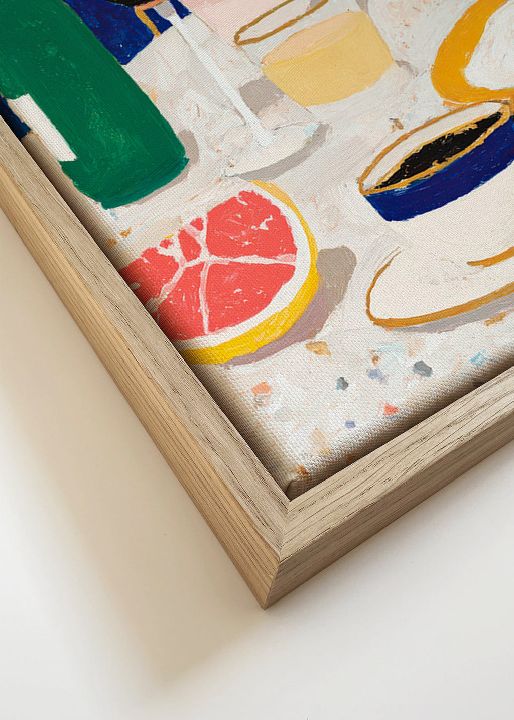 Keuken kunst: ontbijt stilleven met koffie en grapefruit