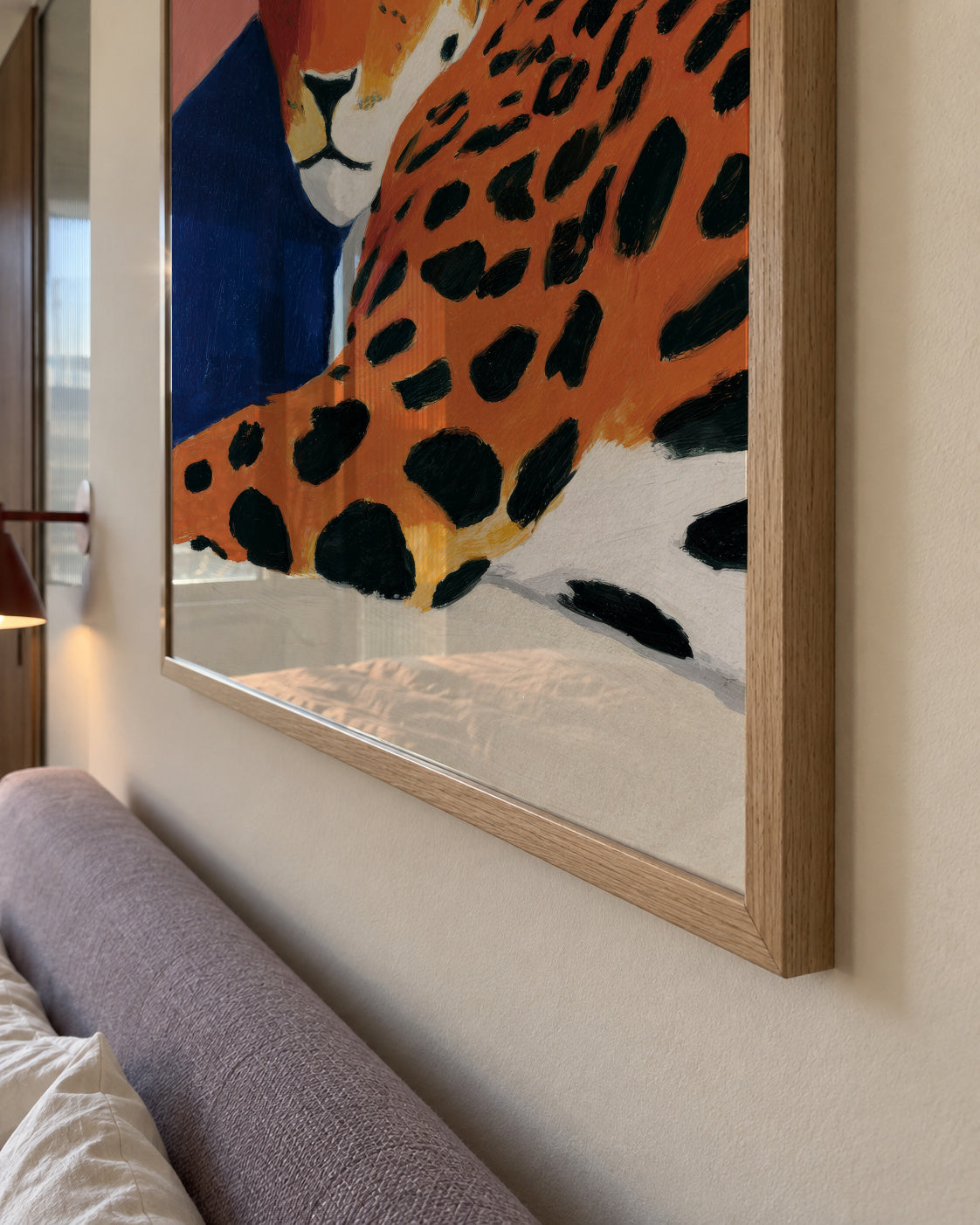 Resting Leopard - Framed poster detail