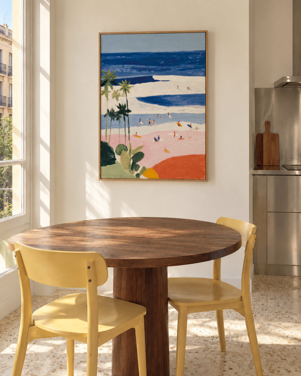 Beach Club - Framed canvas in an interior