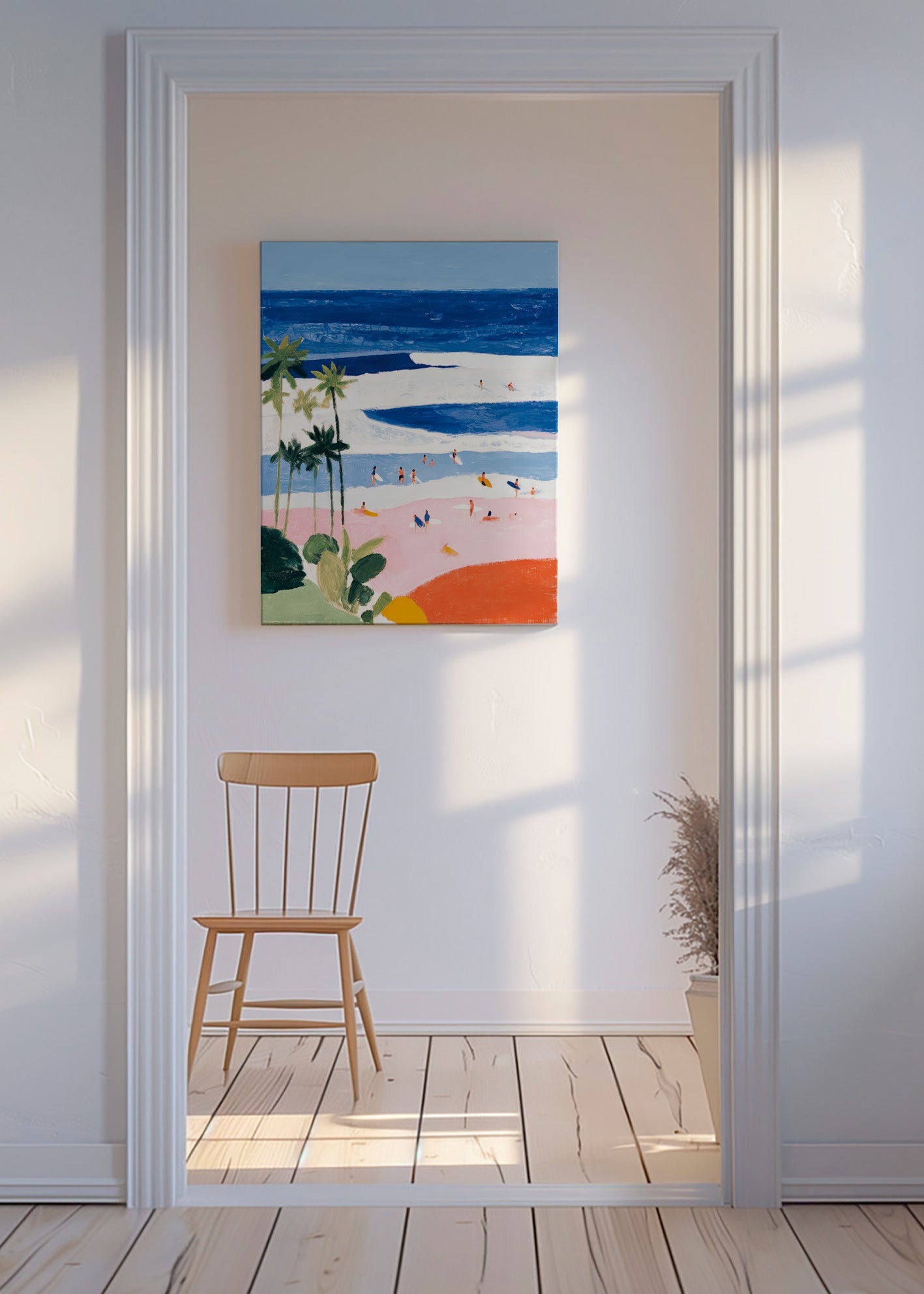 Cuadro de paisaje strand en surf
