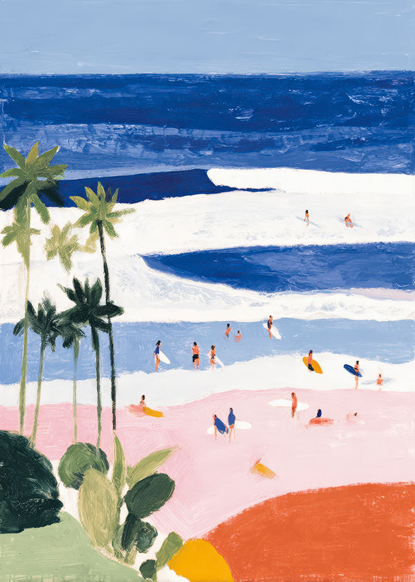 Cuadro de paisaje strand en surf