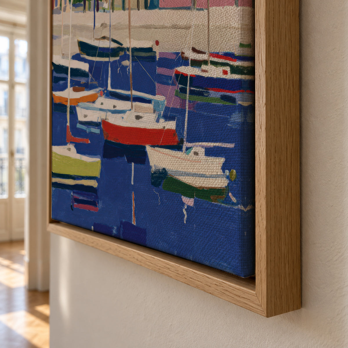 Marina Pastels - Framed canvas detail