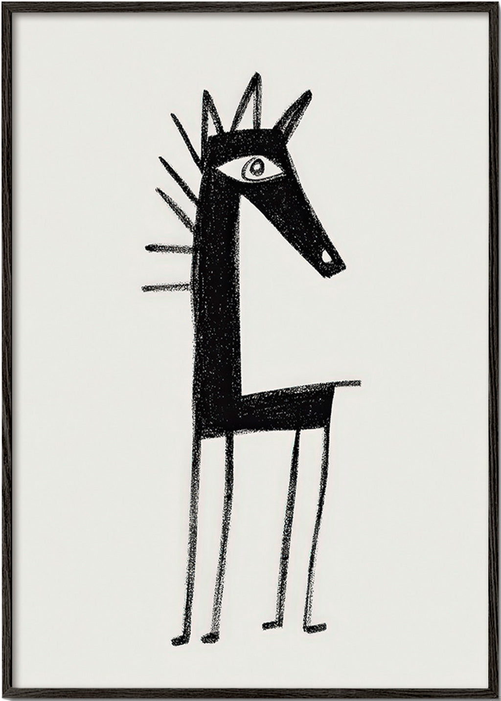 Kunstwerk klein wezen lijntekening
