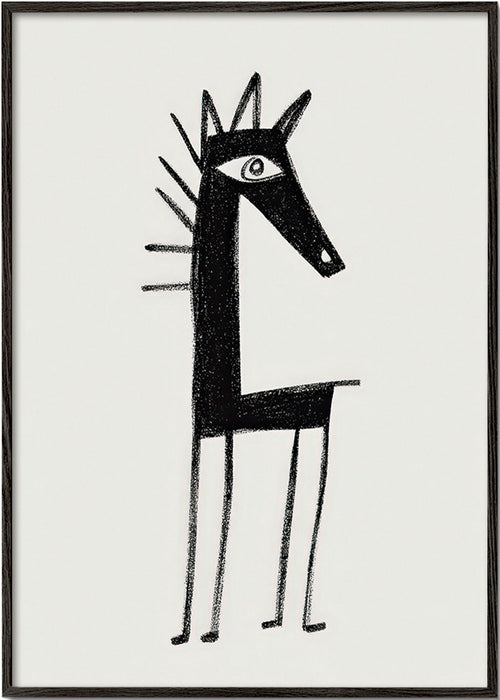 Kunstwerk klein wezen lijntekening