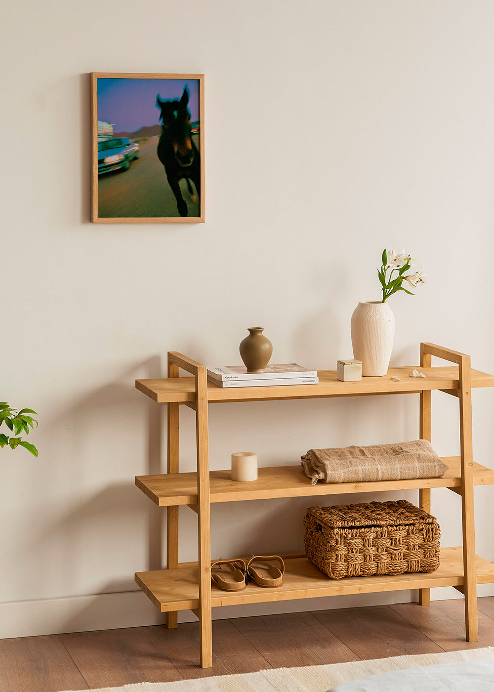 Artwork paard in beweging bij schemer