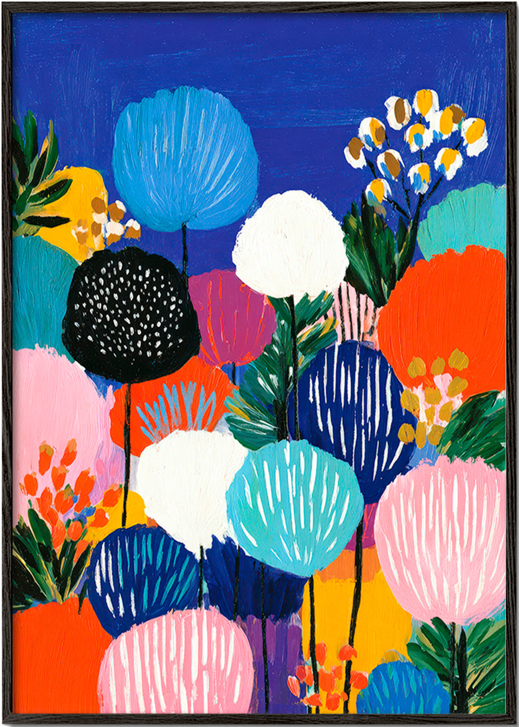 Botanische print kleurrijk boeket