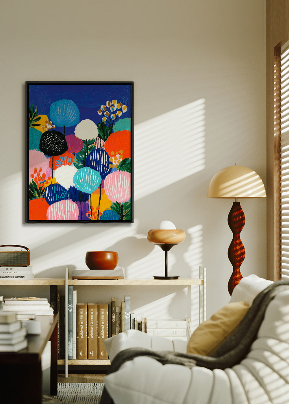 Botanische print kleurrijk boeket