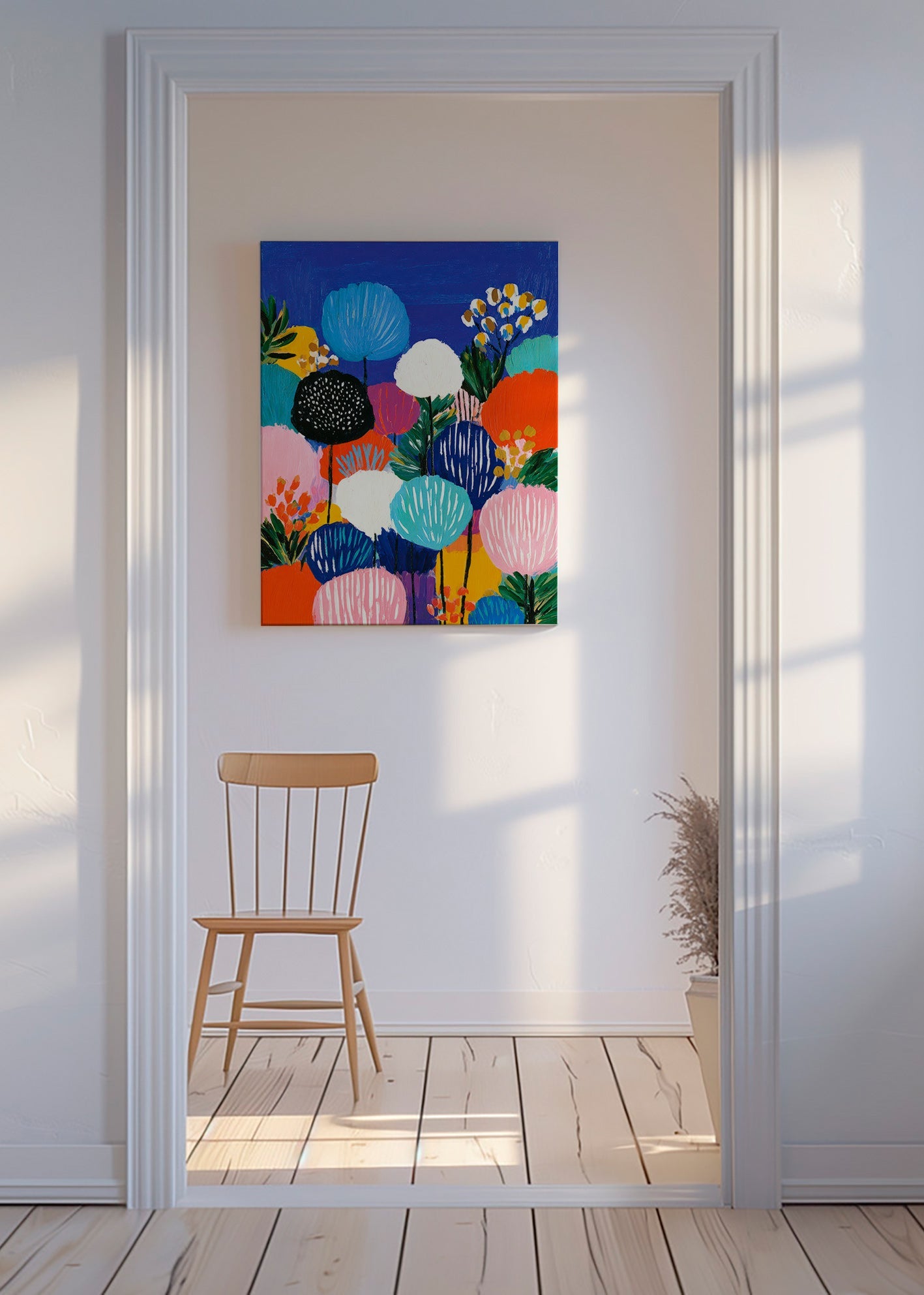 Botanische print kleurrijk boeket