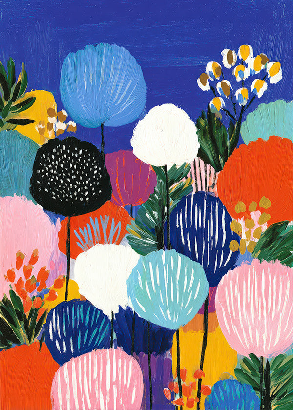 Botanische print kleurrijk boeket