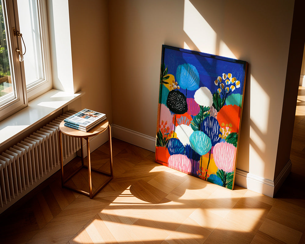 Botanische print kleurrijk boeket