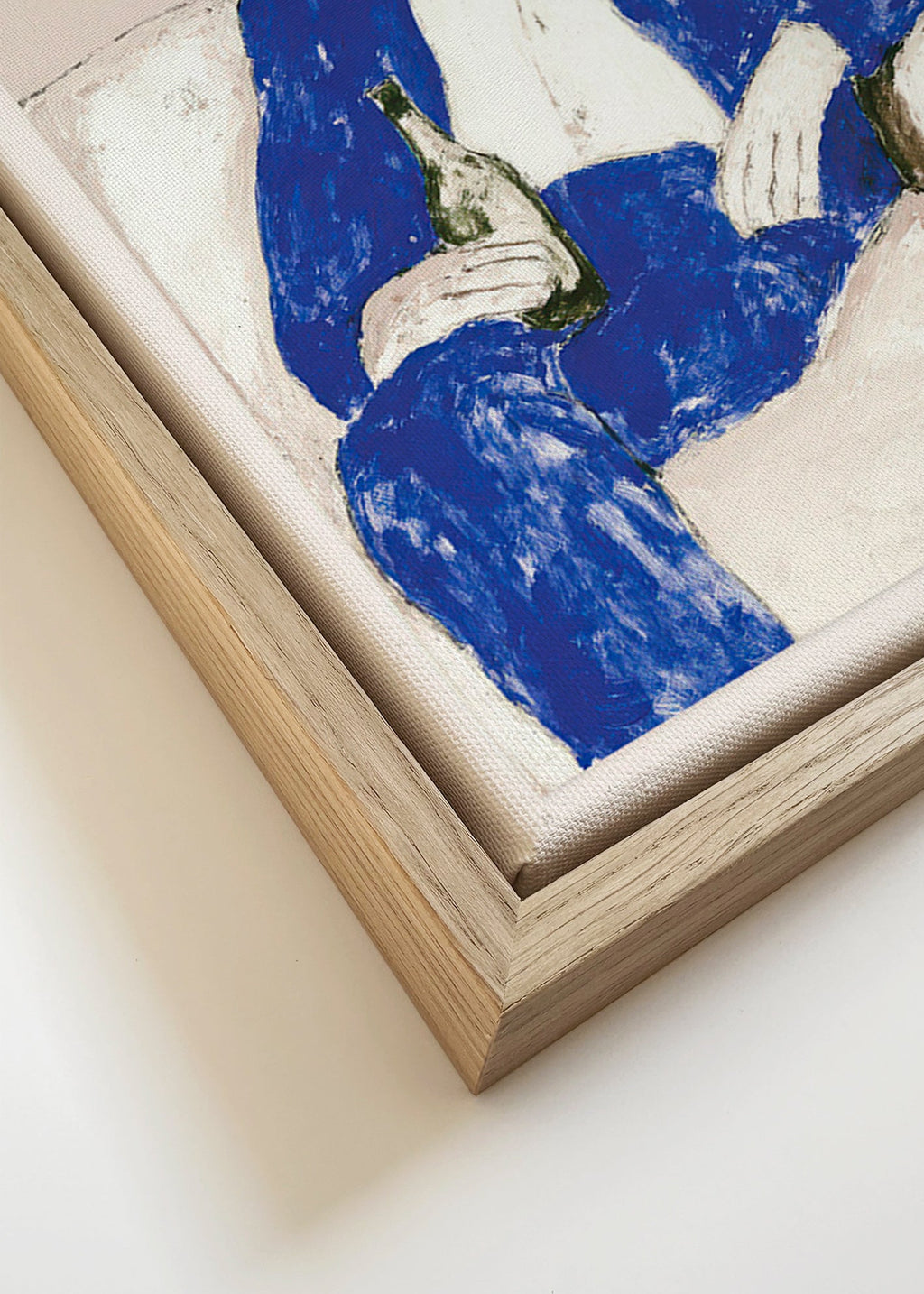 Illustratie van zittende blauwe cowboy