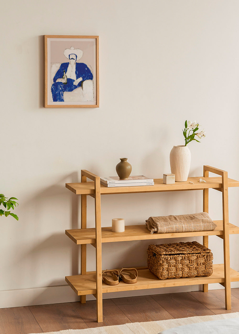 Illustratie van zittende blauwe cowboy