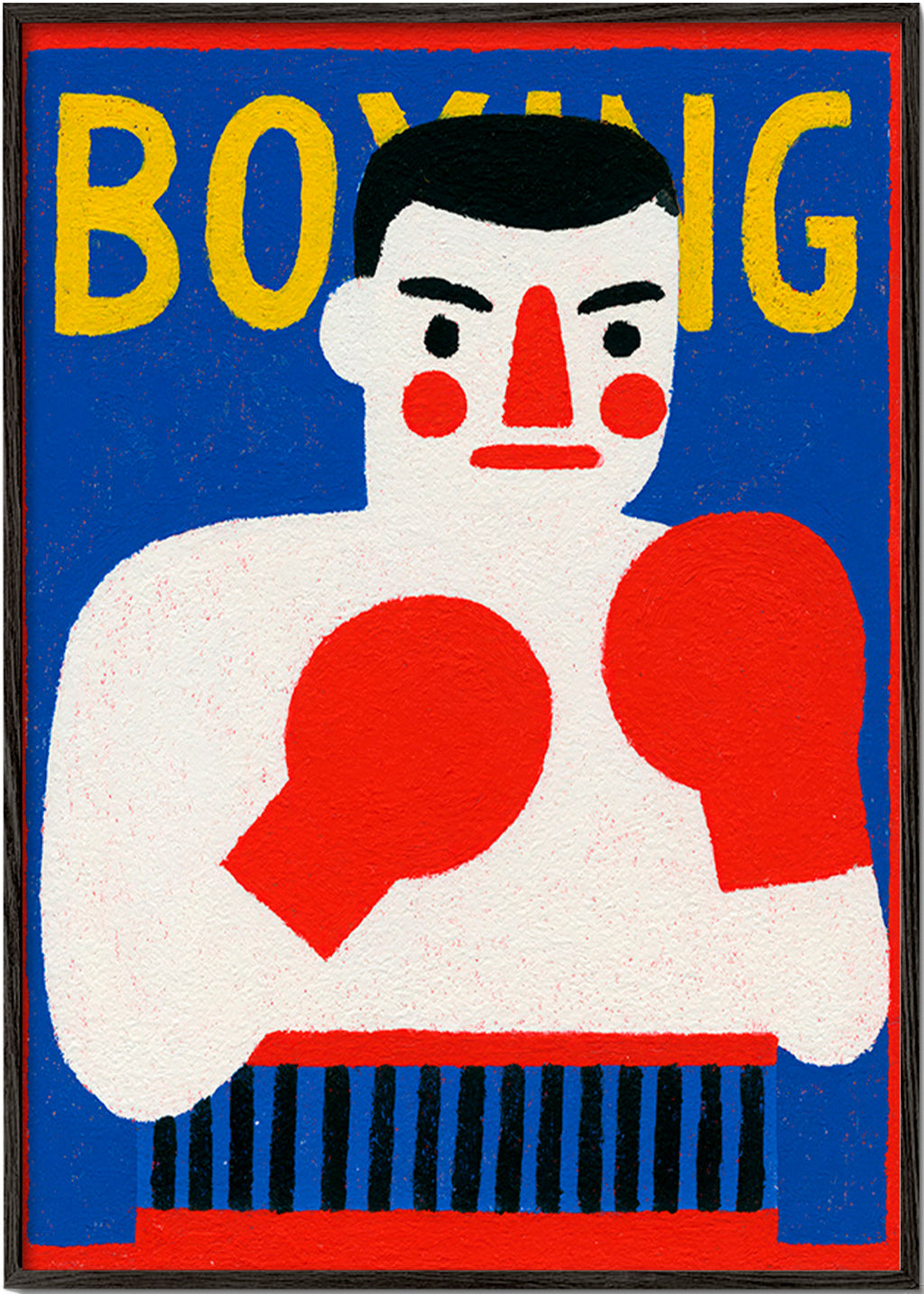 Sportkunst: geïllustreerde bokserposter