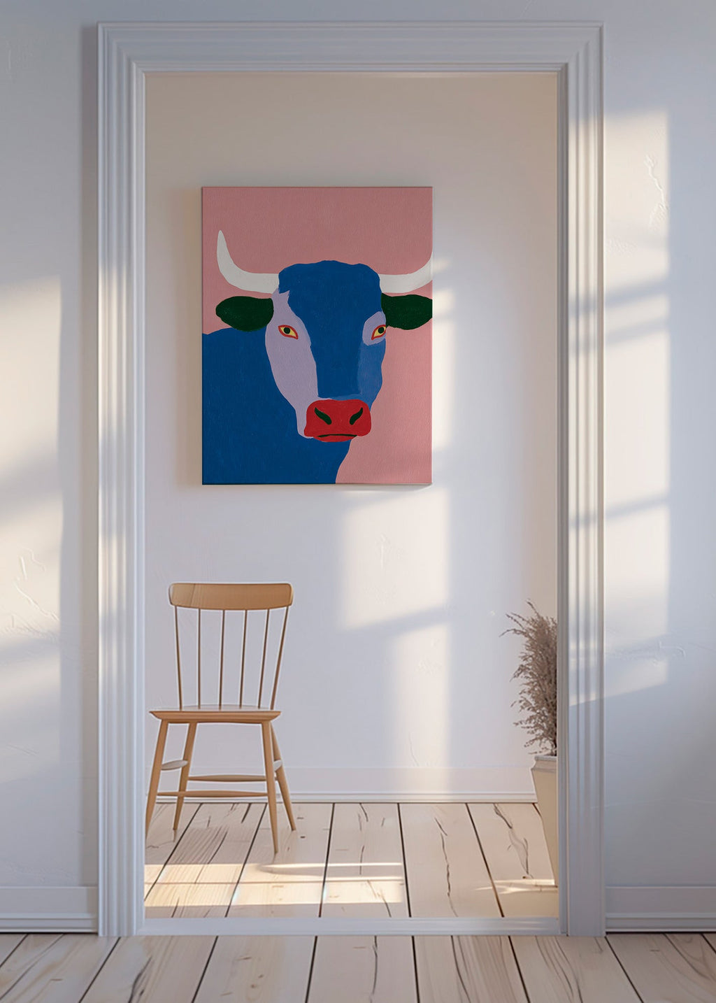 Indigo stier kunstwerk