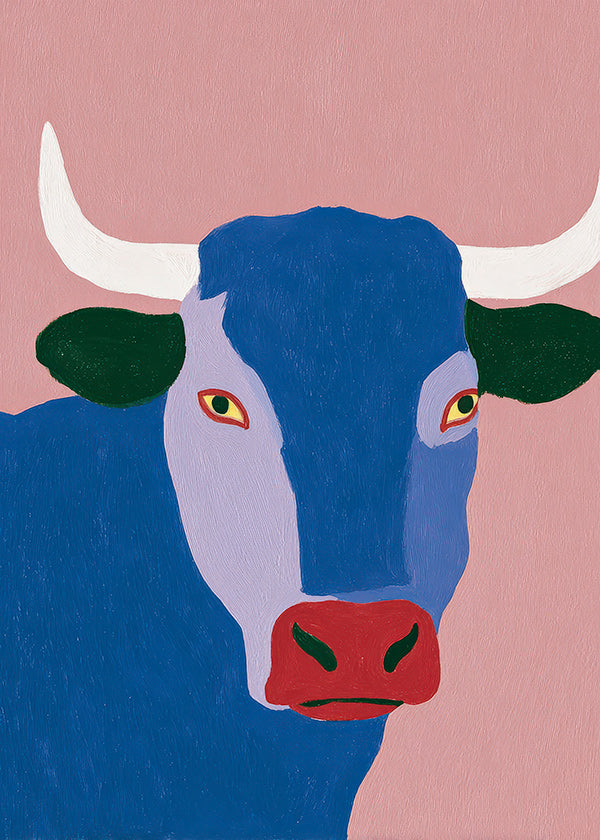 Indigo stier kunstwerk