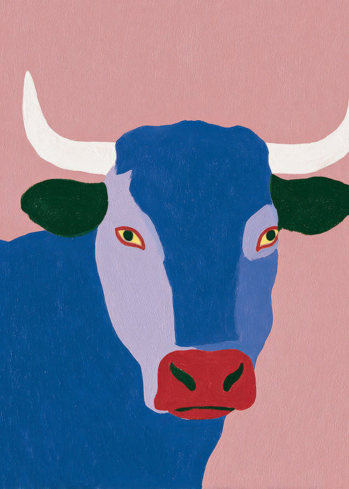 Indigo stier kunstwerk