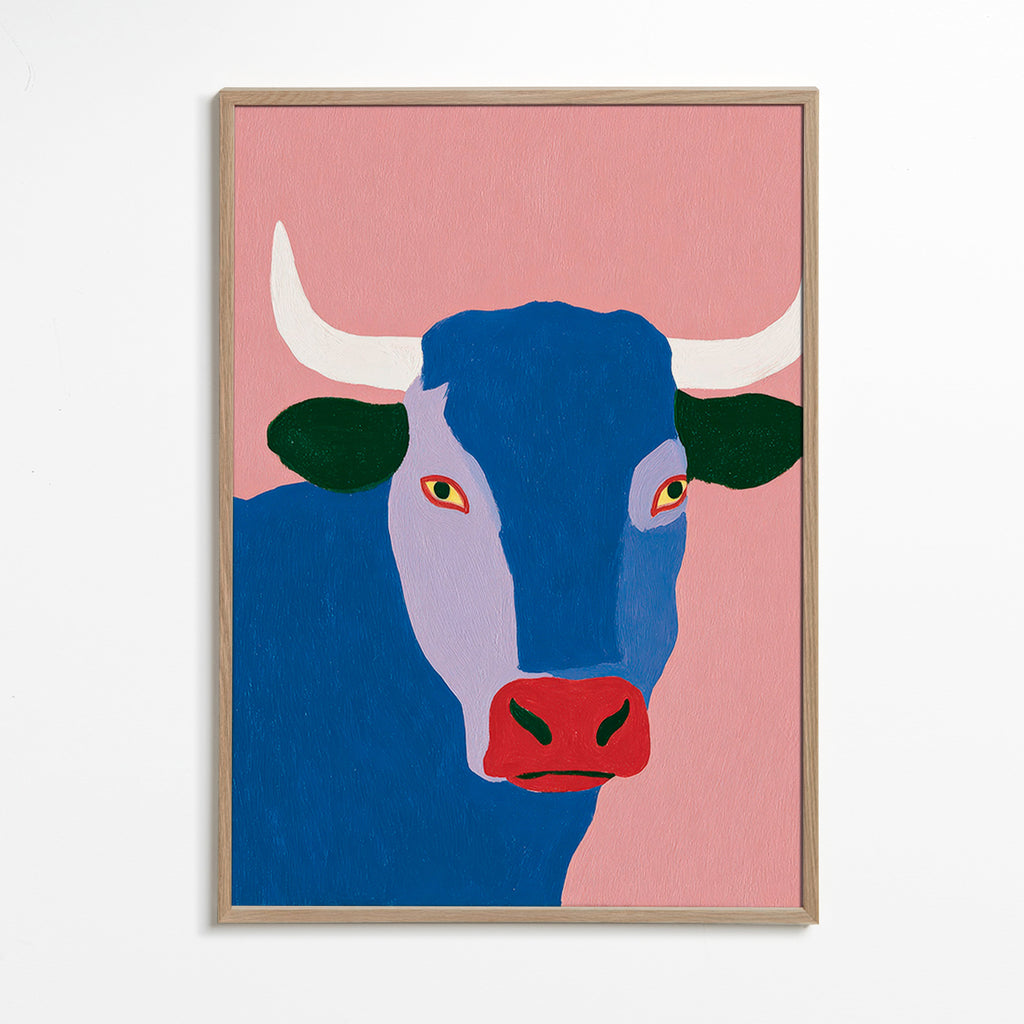 Indigo stier kunstwerk