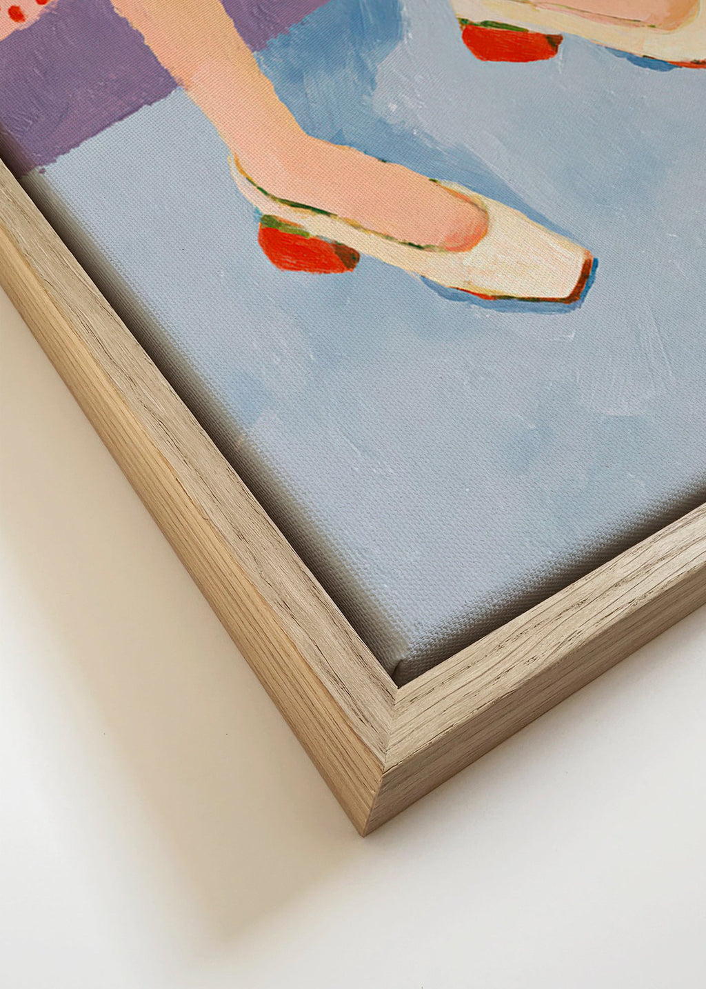 Illustratie rode schoenen met patroonrok