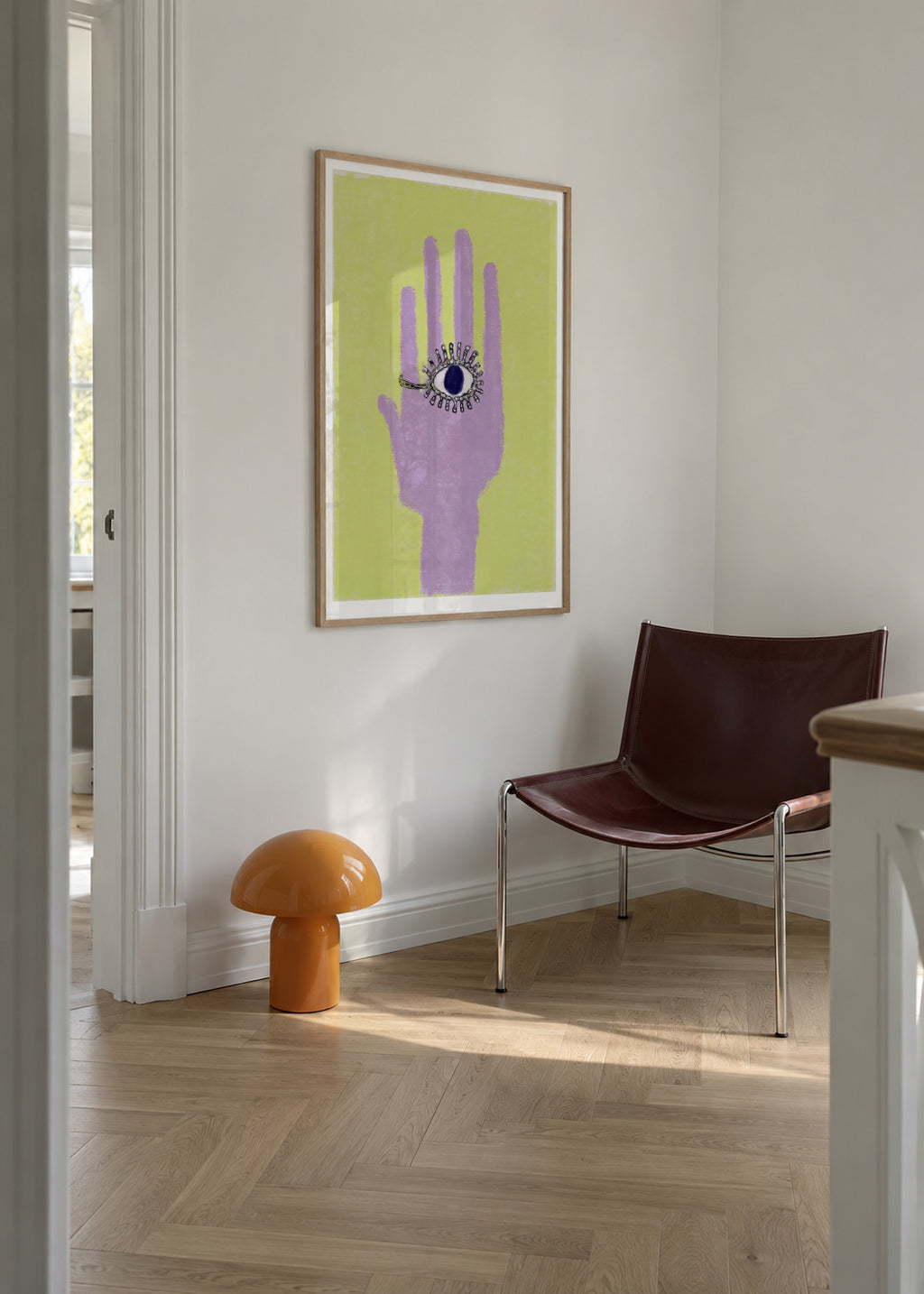 Mystic Hand - Framed poster in an interior
