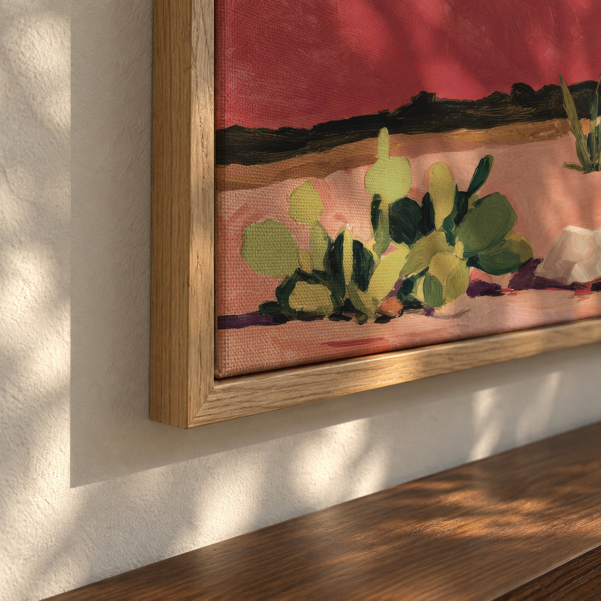 Desert Silence - Framed canvas detail