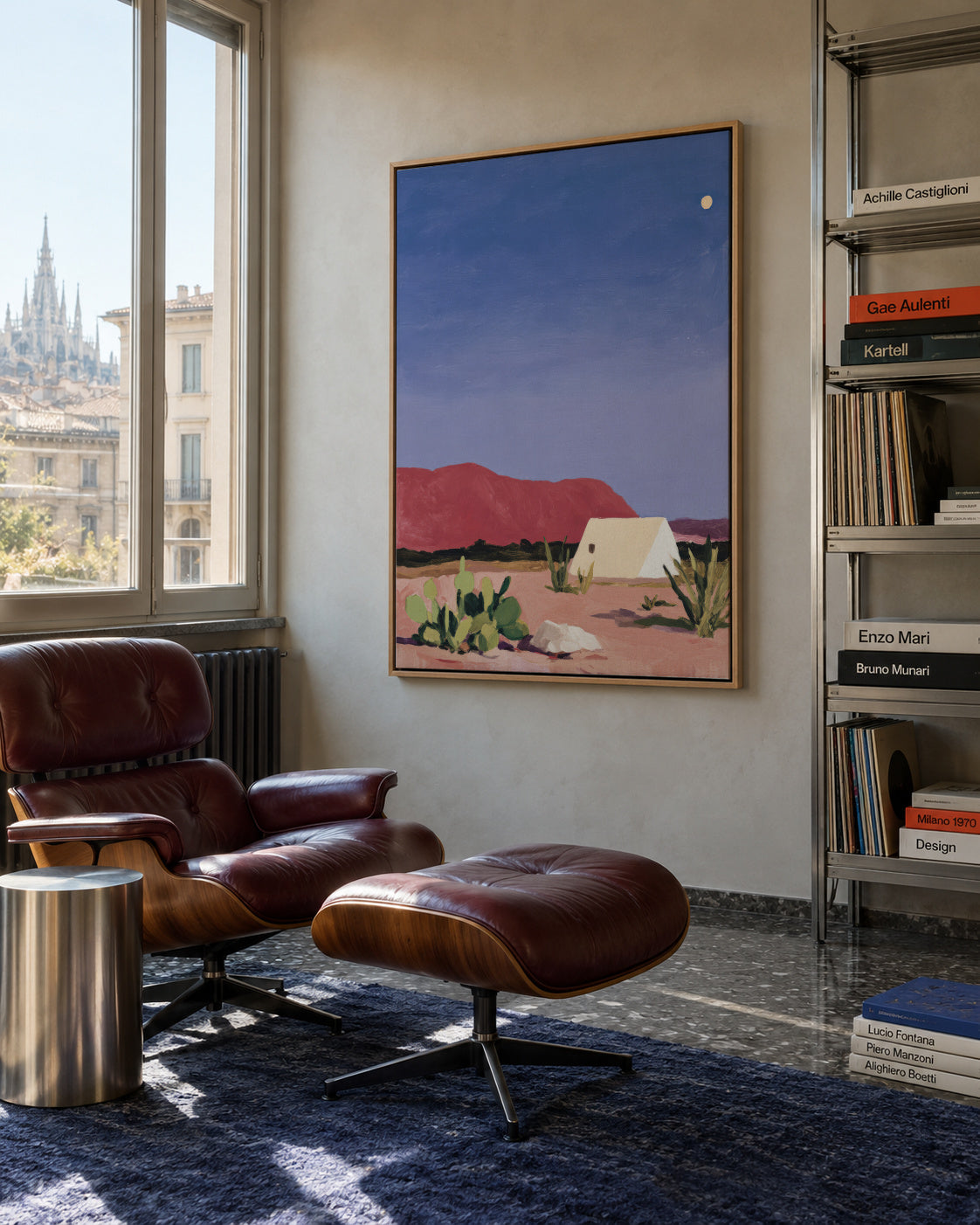 Desert Silence - Framed canvas in an interior