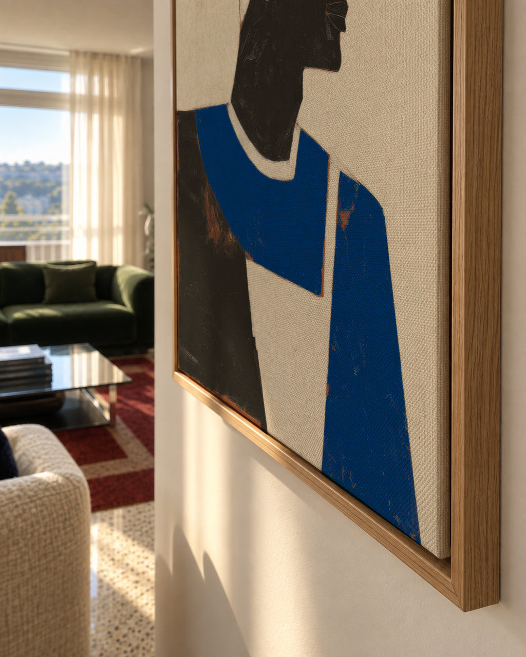 Graphic Profile - Framed canvas detail