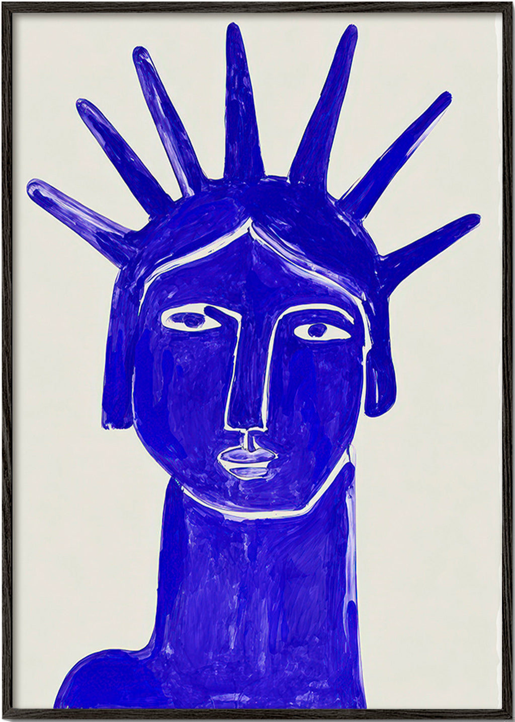 Blauw gezicht illustratie