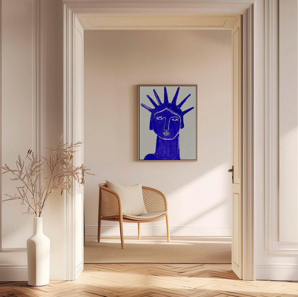 Blauw gezicht illustratie