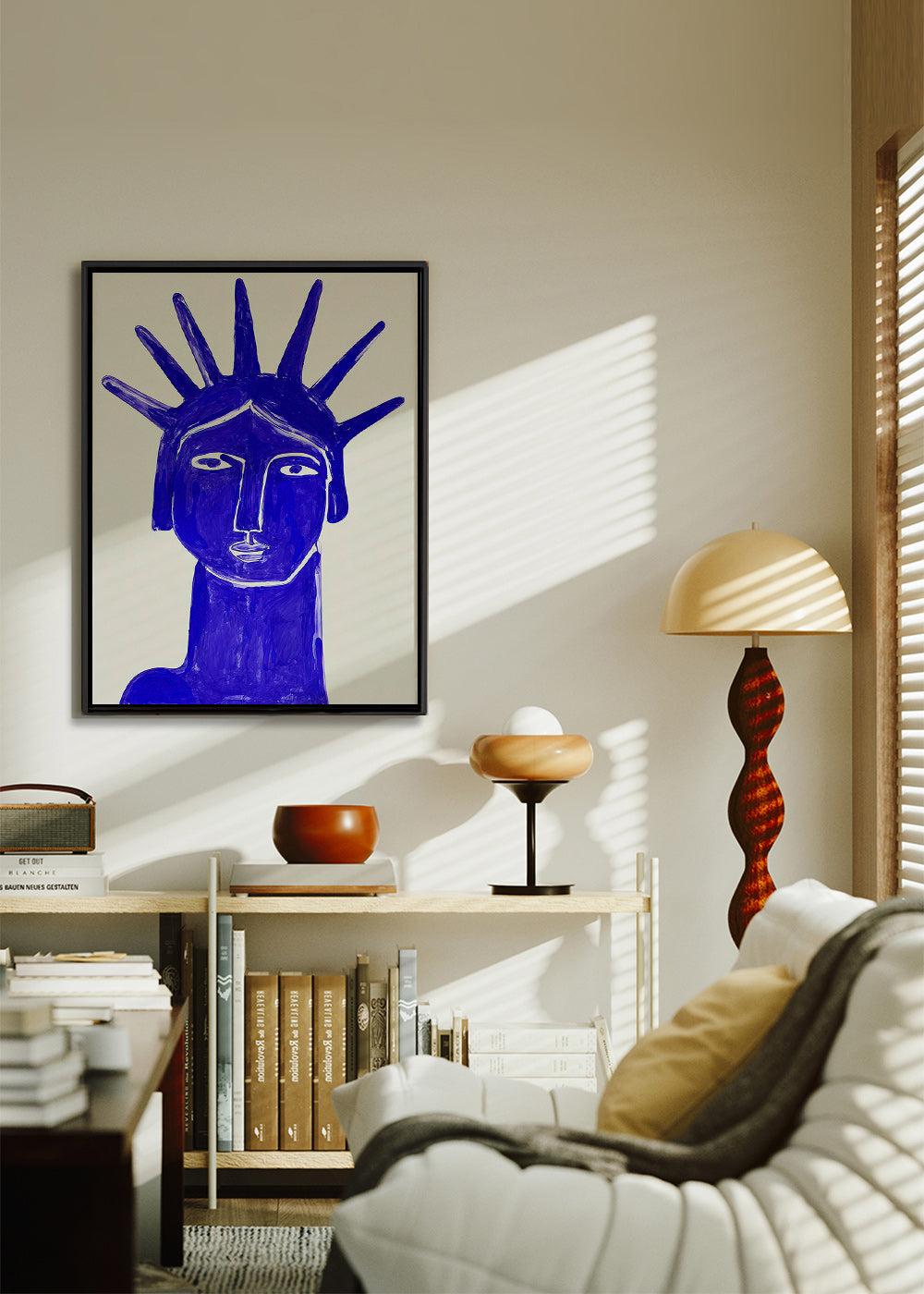 Blauw gezicht illustratie