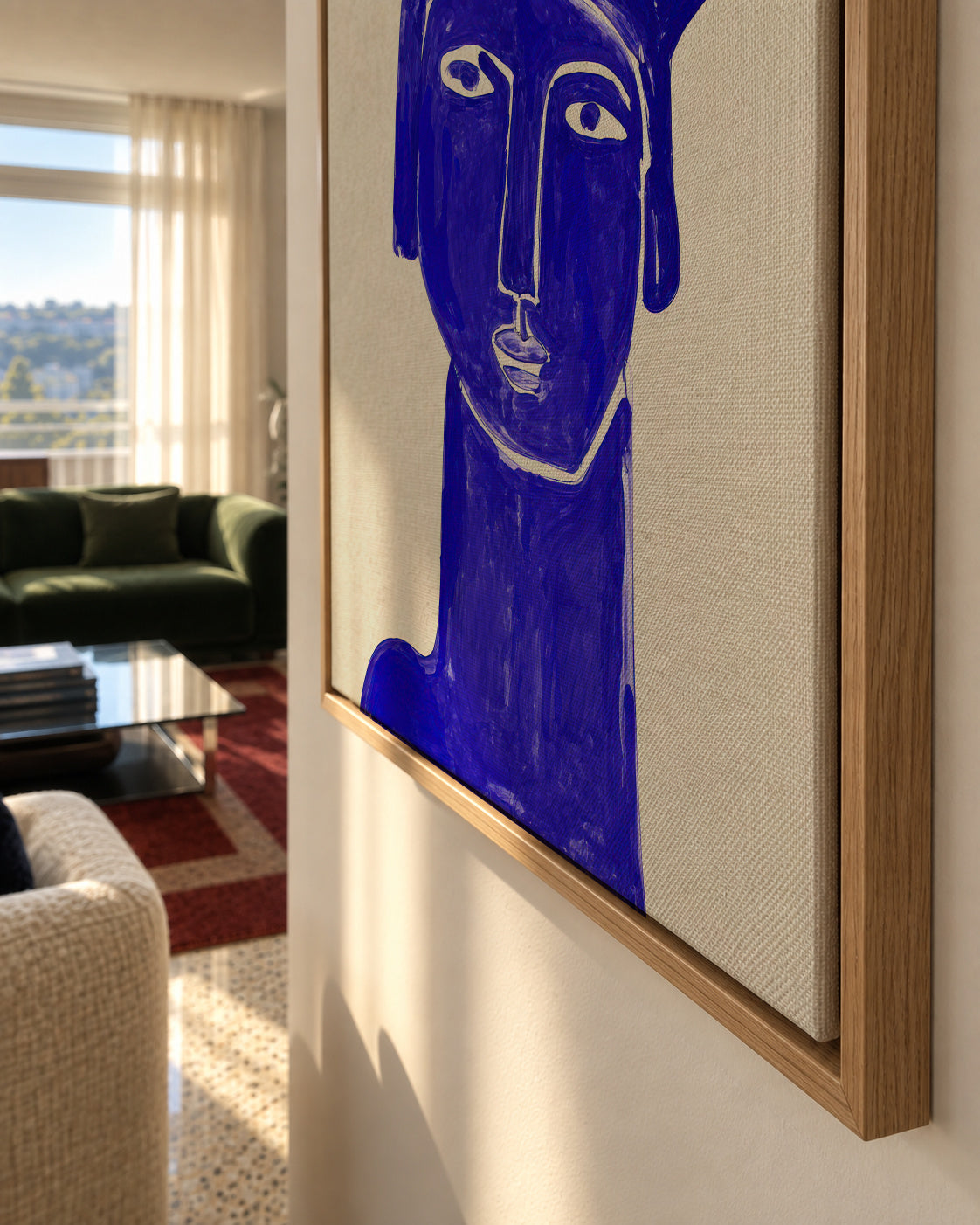 Electric Head - Framed canvas detail