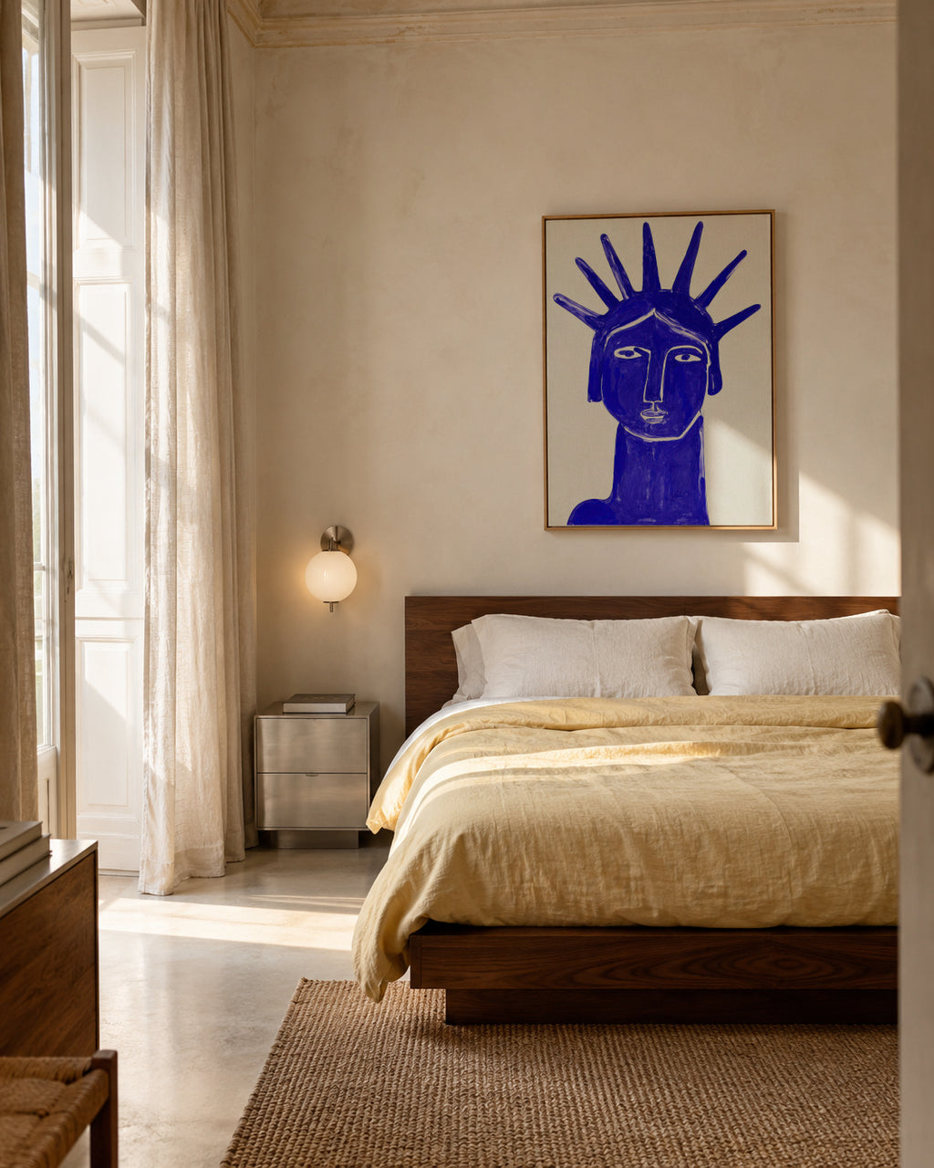 Electric Head - Framed canvas in an interior