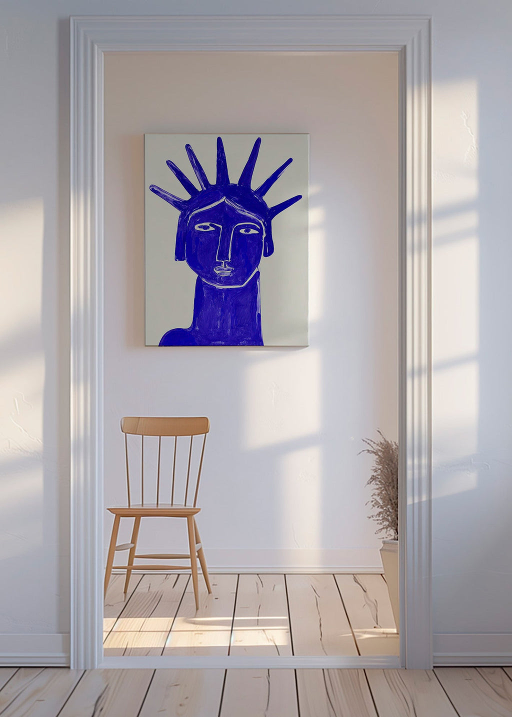 Blauw gezicht illustratie