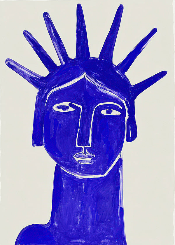 Blauw gezicht illustratie