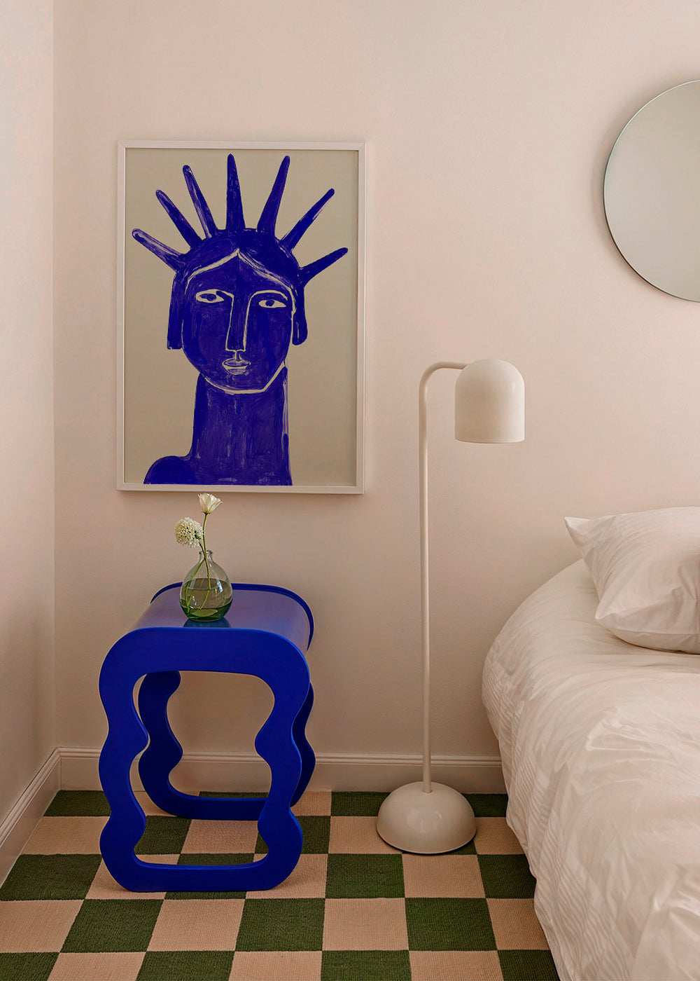 Blauw gezicht illustratie