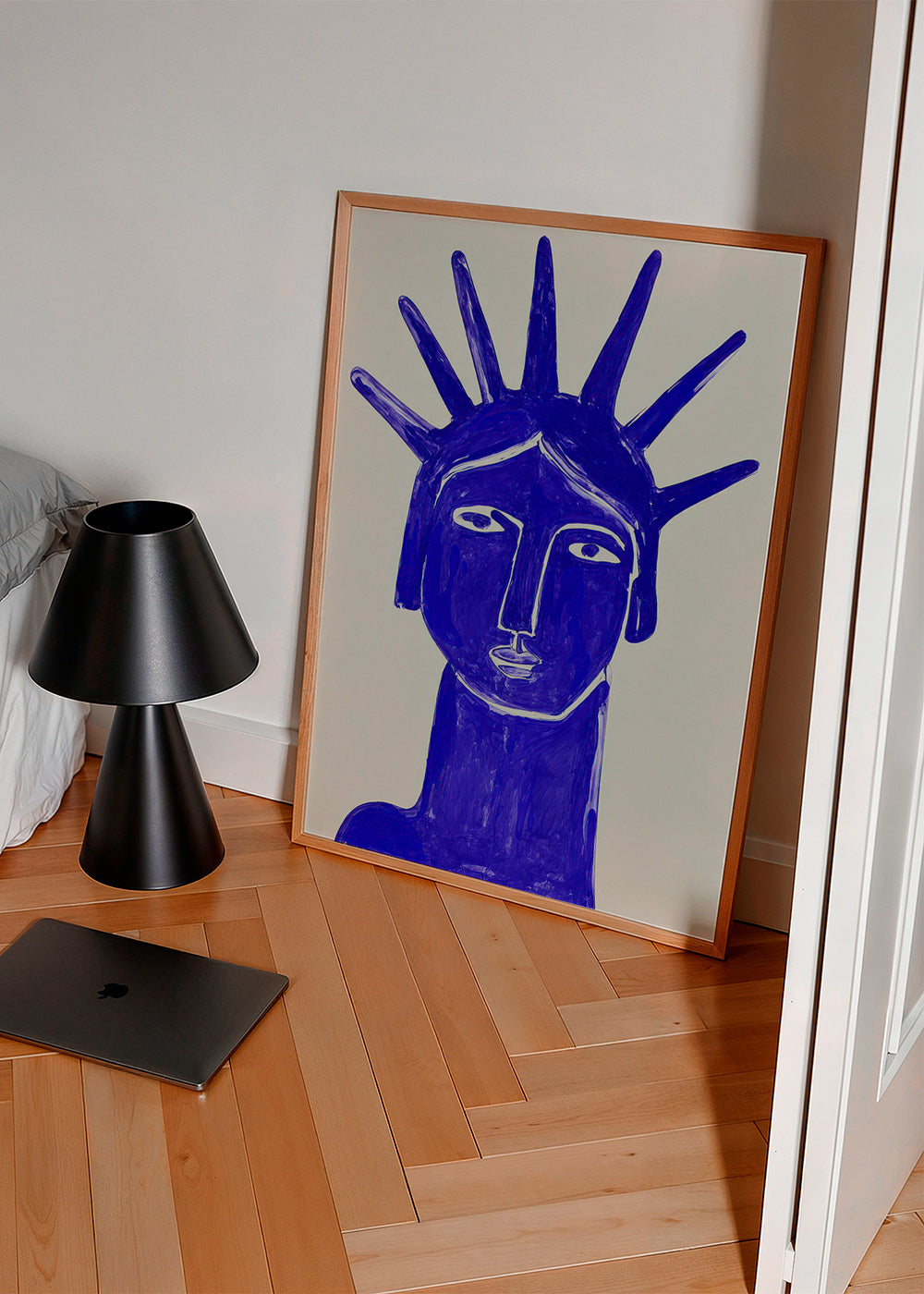 Blauw gezicht illustratie