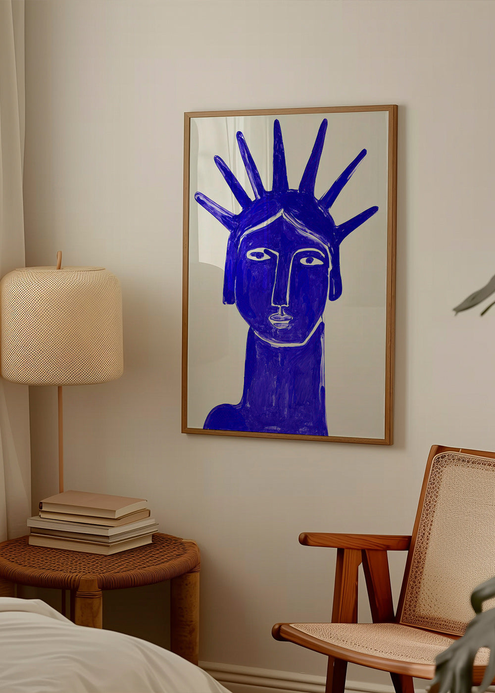 Blauw gezicht illustratie