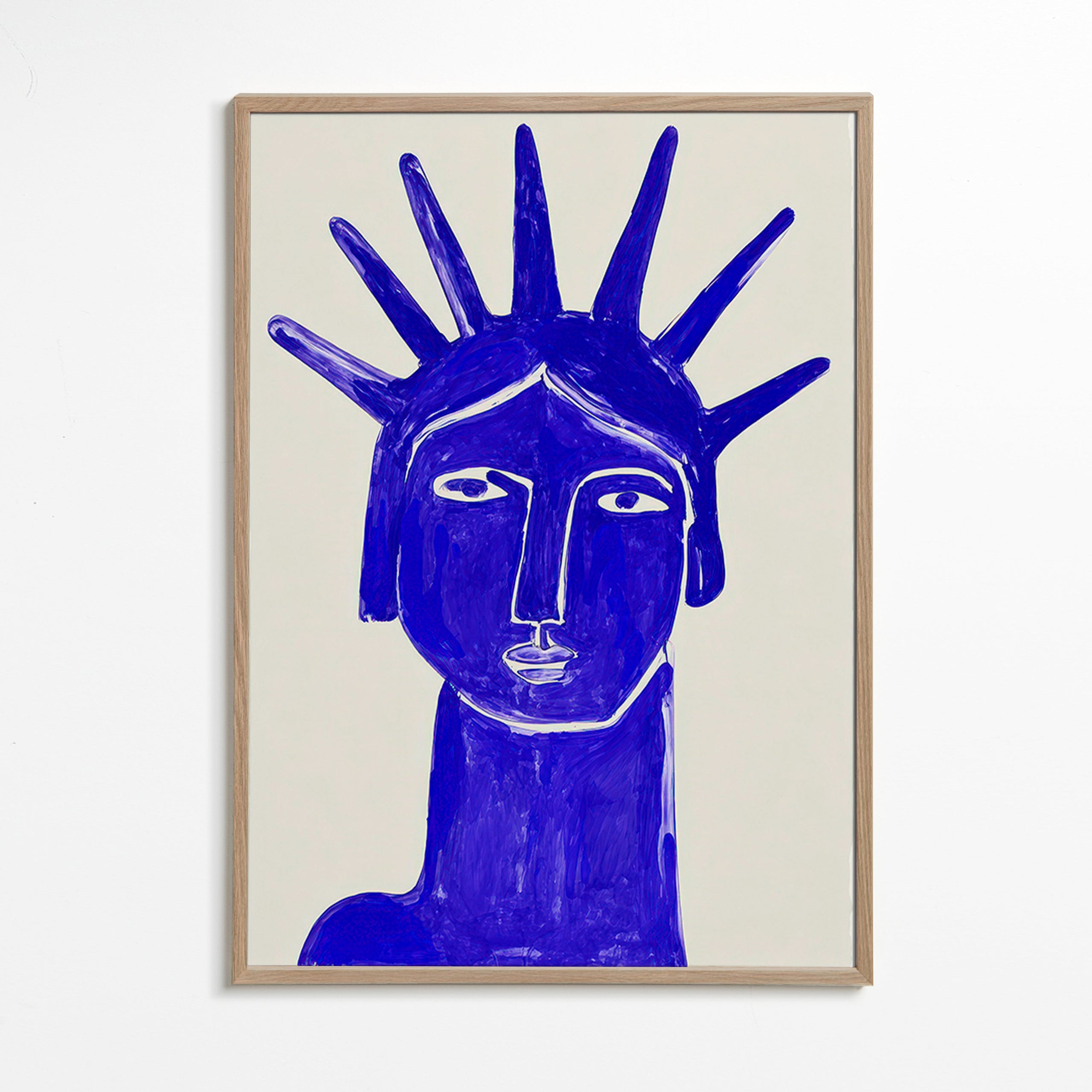 Blauw gezicht illustratie