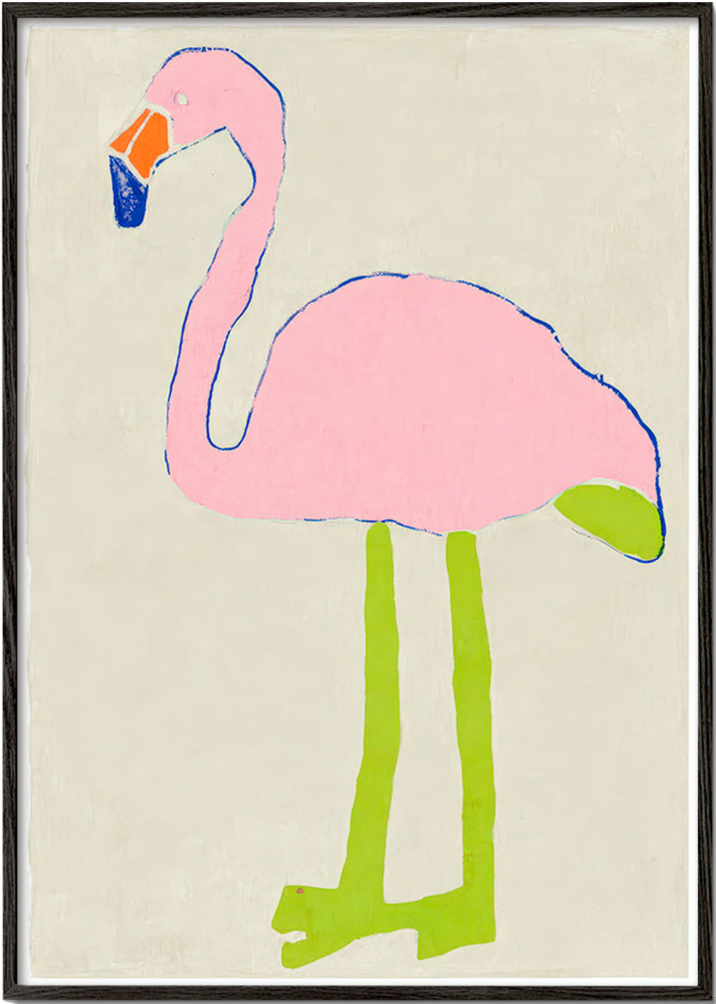 Roze flamingo kunstposter